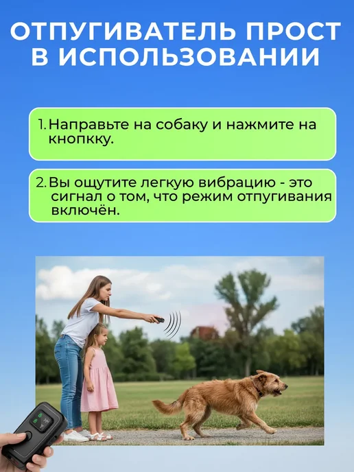 Отпугиватель собак мощный ультразвуковой с зарядкой, черный, фото 3