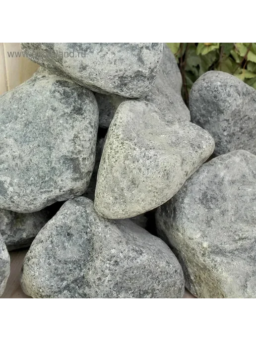 Камни для бани габбро-диабаз обвалованный 20 кг 70-120 мм, 20 кг, фото 3