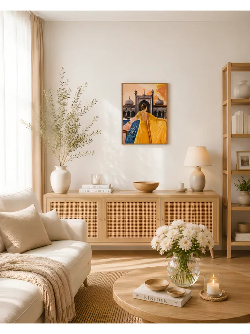 ARTYARD Картина по номерам на холсте 40*50 Девушка Индия, 40x50, фото 2