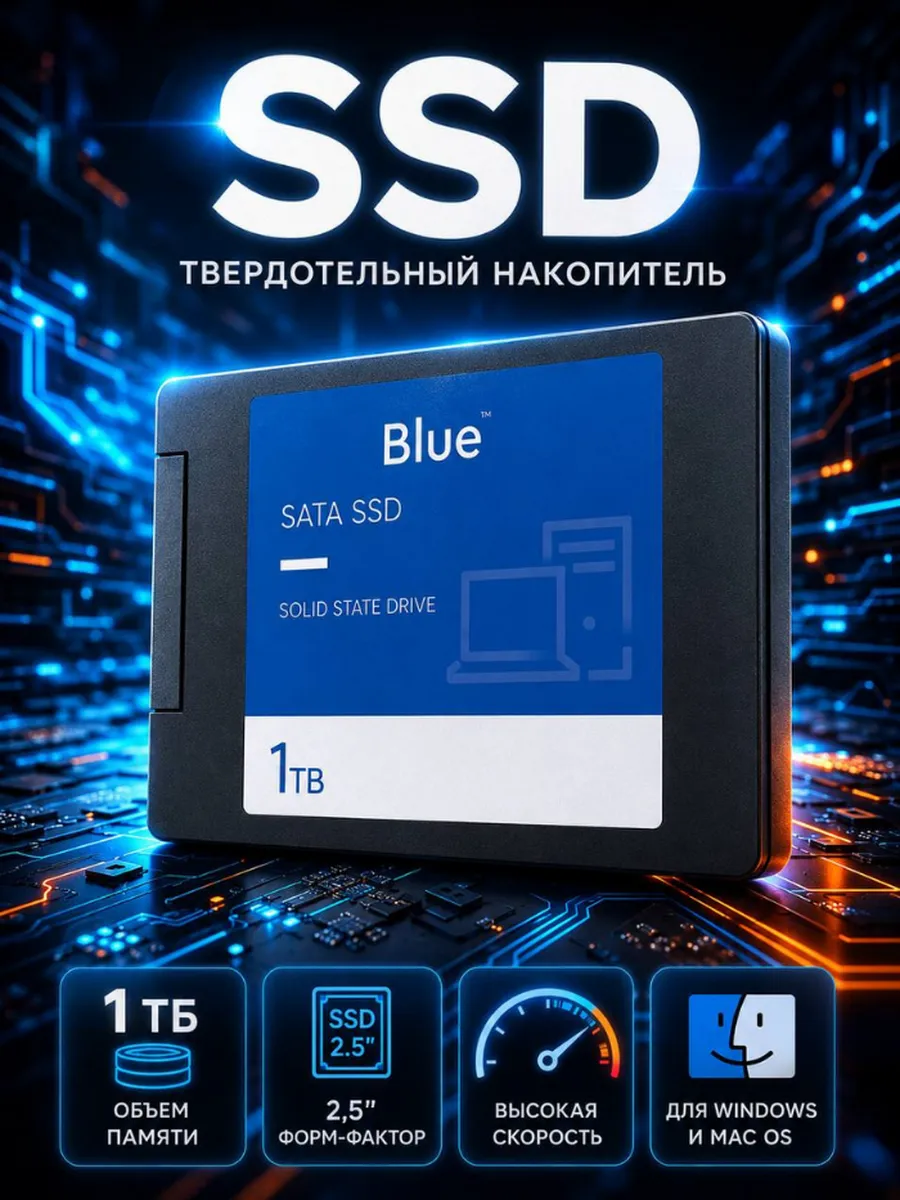 SSD накопитель 1TB для ПК и ноутбука