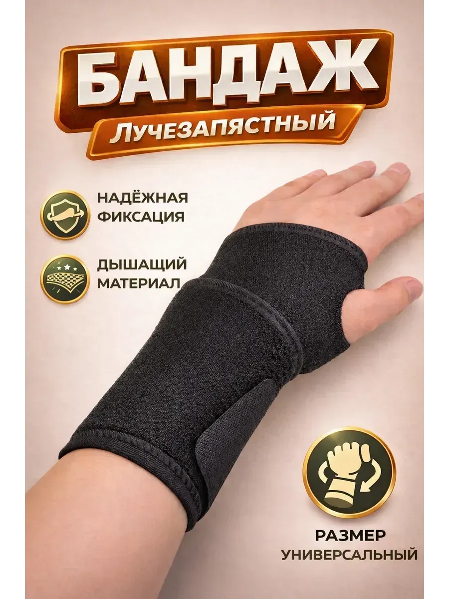 Бандаж на запястье ортопедический суппорт на липучке