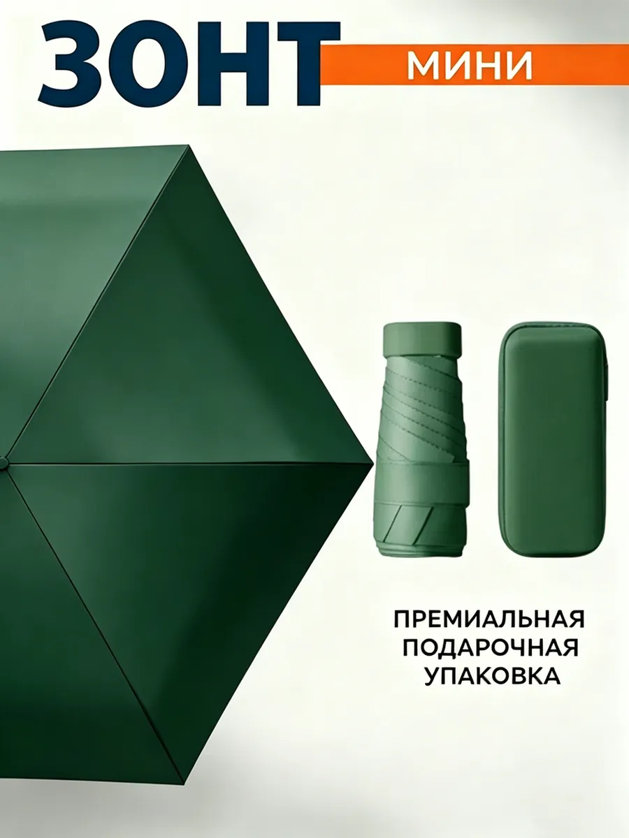 Удобный практичный компактный прочный зонт
