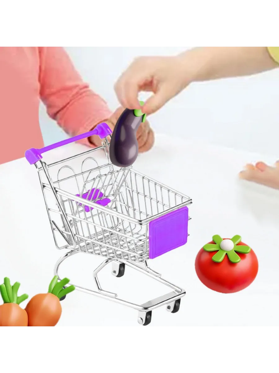 Многофункциональная игрушечная тележка супермаркета