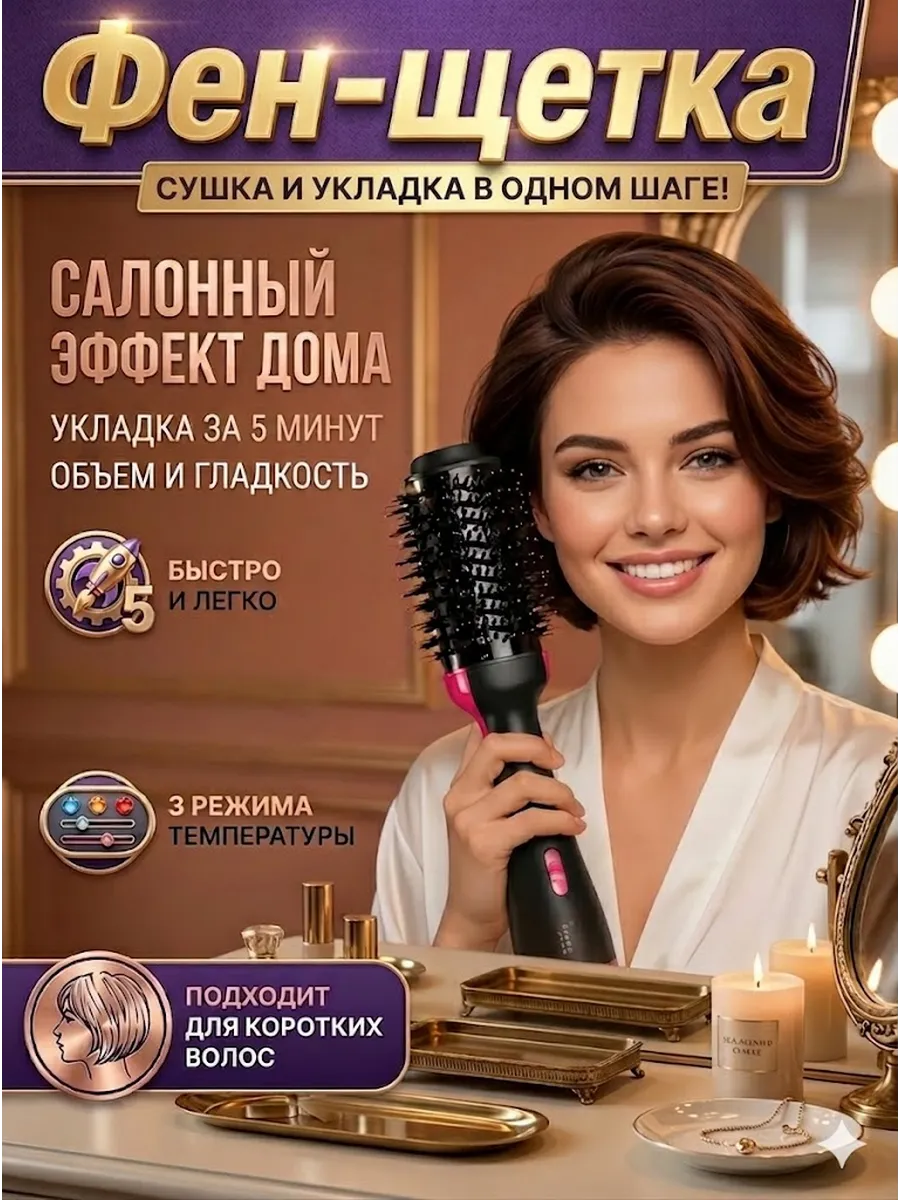 Фен расческа для волос