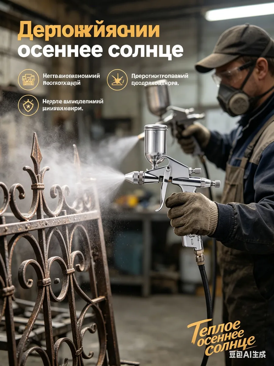 Пневмокраскопульт ECO HVLP, сопло 1.0 мм, бак 200 мл