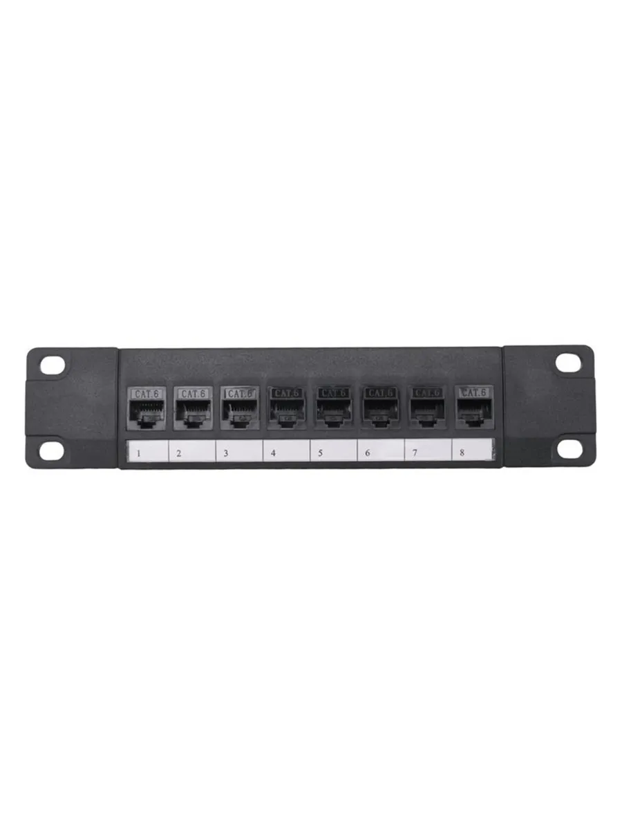 8портовая прямая коммутационная панель CAT6 RJ45 сетевой каб