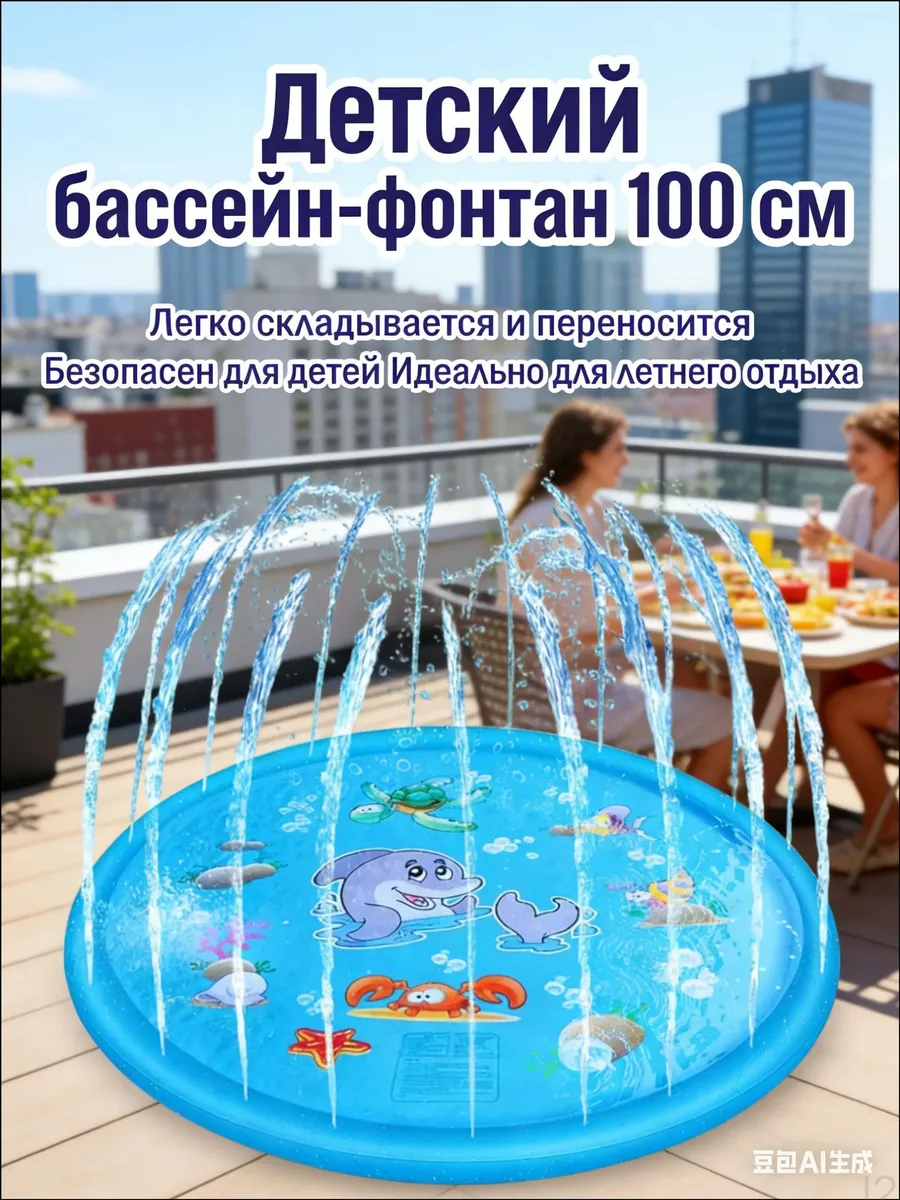 Садовый фонтан оранжевый