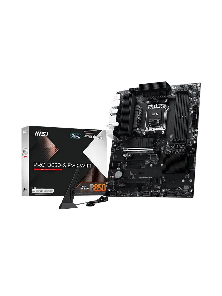 MSI Материнская плата PRO B850-S EVO WIFI AM5 AMD B850 ATX RTL