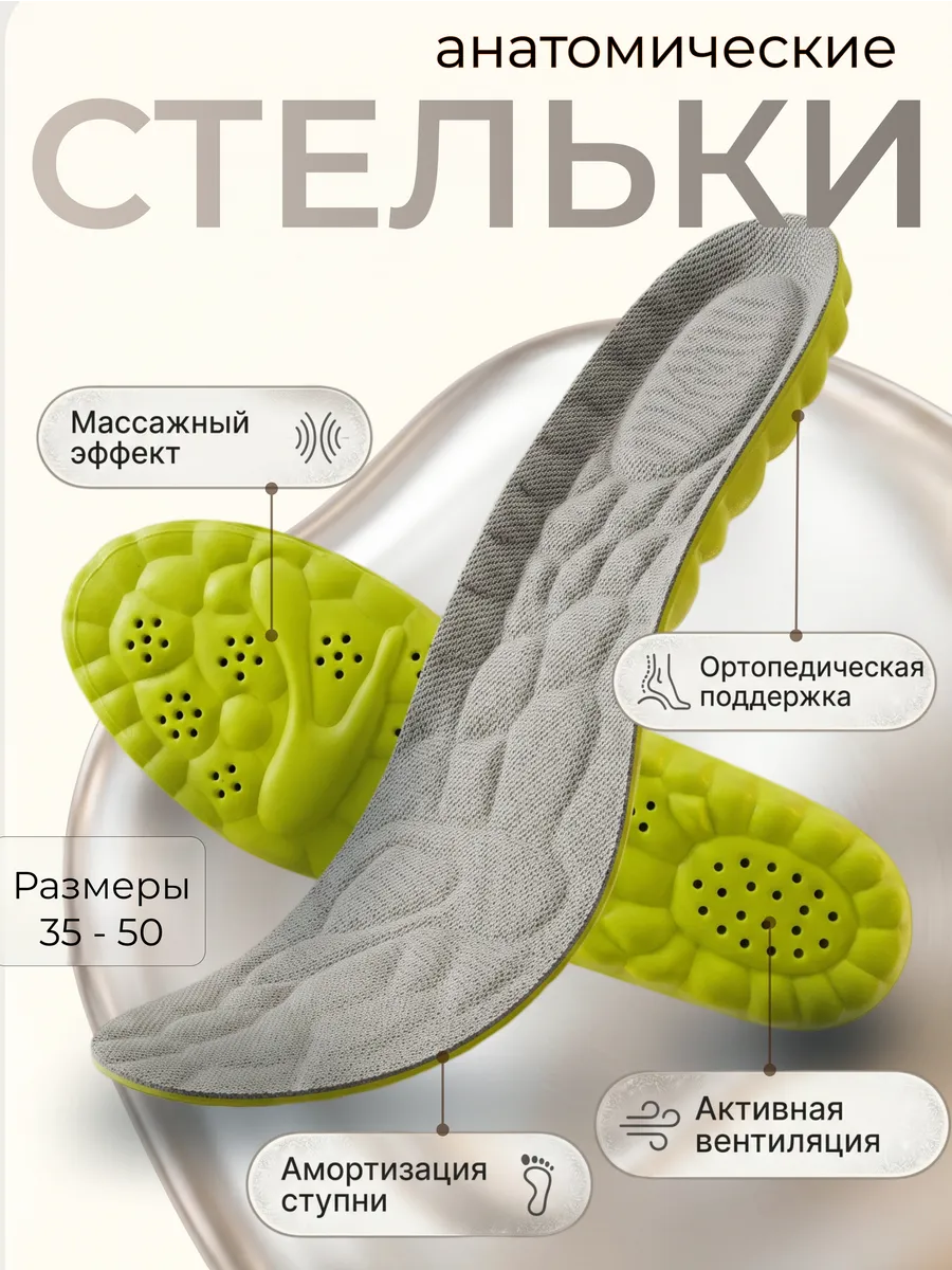 Стельки ортопедические Premium Sport амортизирующие дышащие