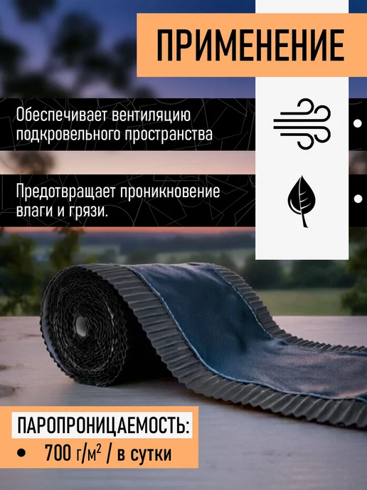 Аэроэлемент (0,24х5 м) конька и хребта 4 шт( 7016 серый ), 0.24x5 м, 4 шт, фото 2