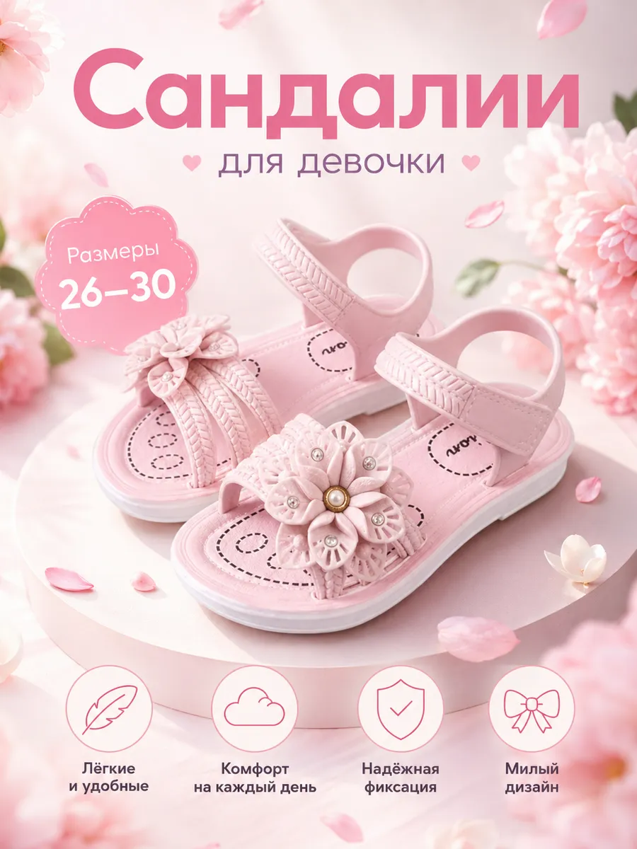 Сандалии босоножки для девочки в садик