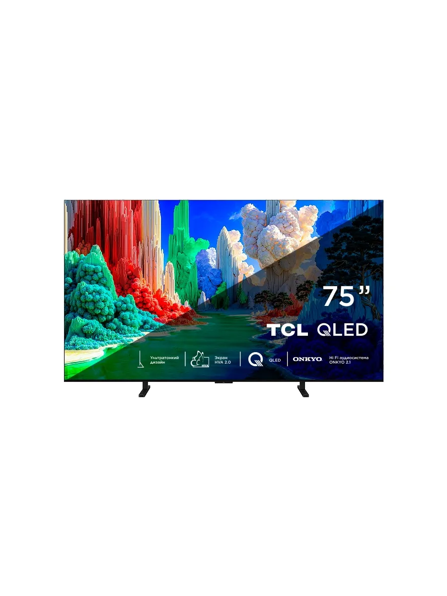 TCL Телевизор 75 дюймов смарт 4K QLED 75A400 (2026) Slim