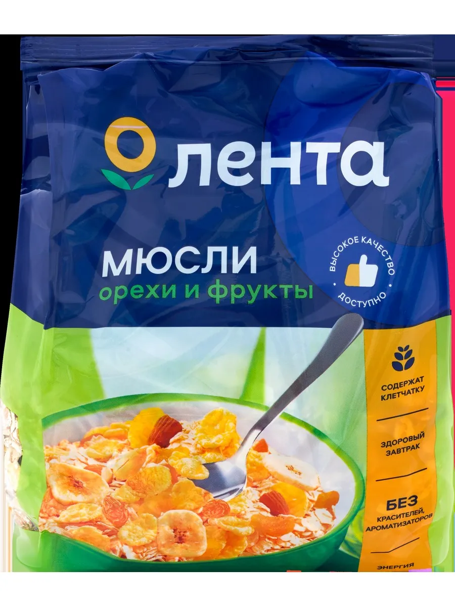 Мюсли фруктово-ореховые ЛЕНТА, 400г