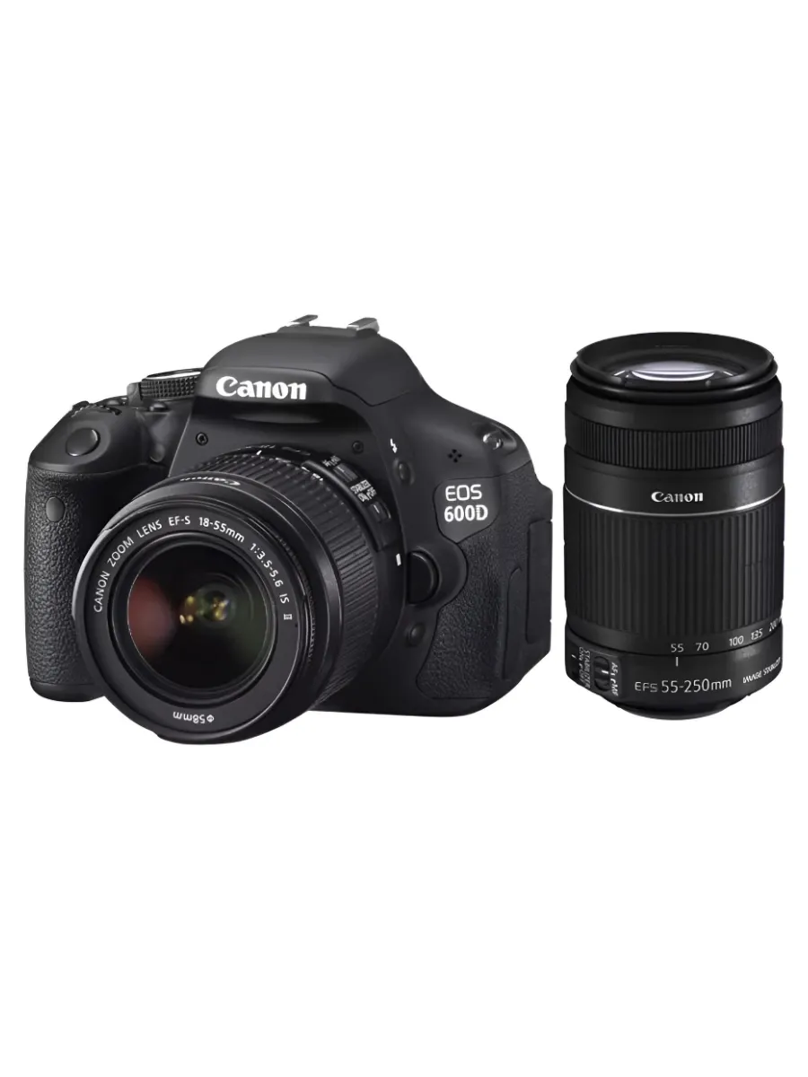 Фотоаппарат Canon EOS 600D Kit EF-S 18-55mm + 55-250mm IS II