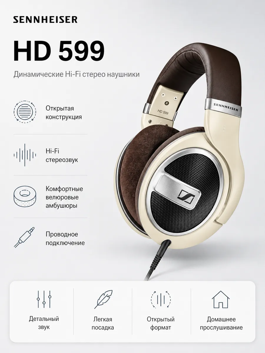Sennheiser Наушники Hi-Fi проводные HD 599