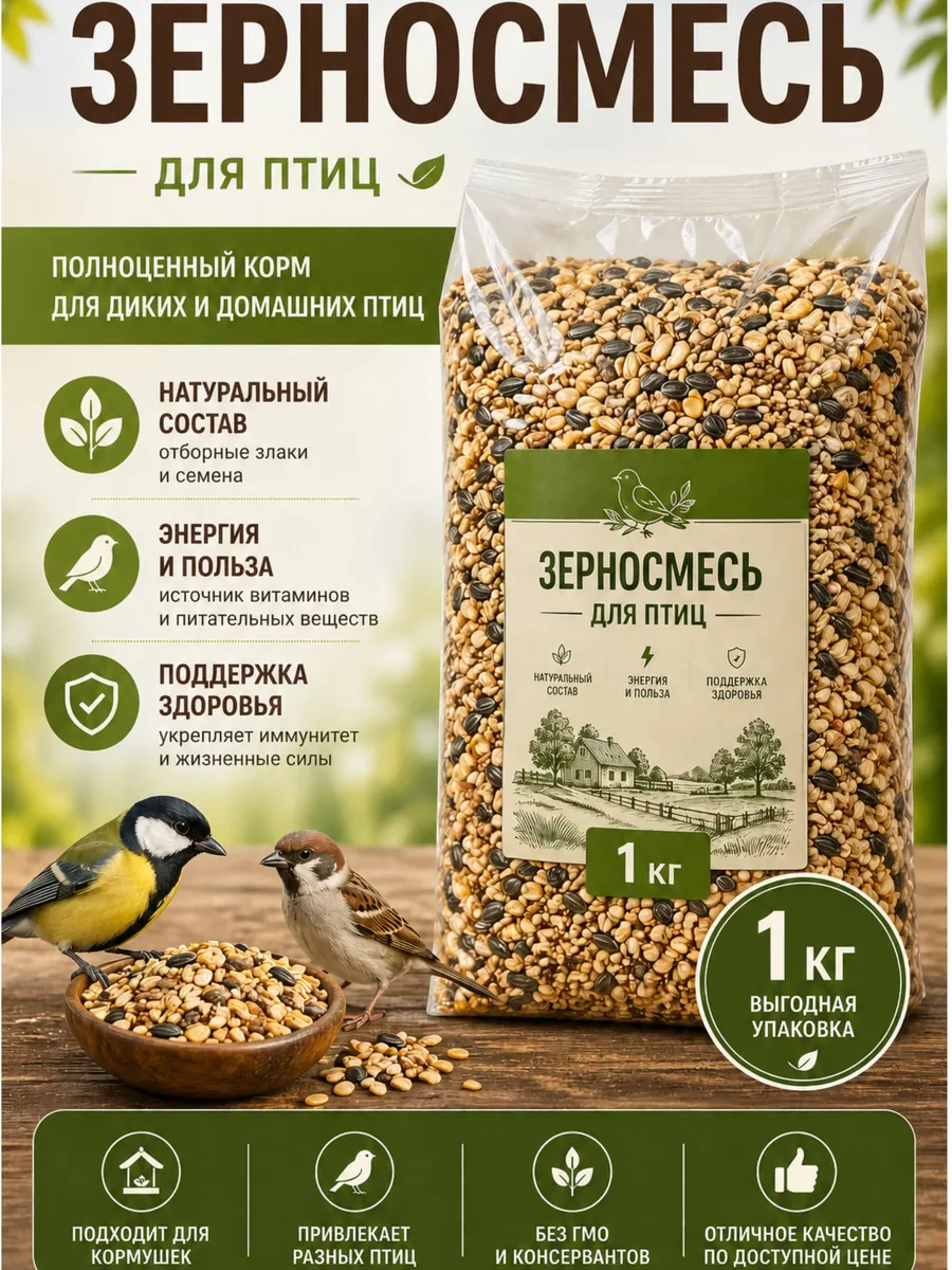 Зерносмесь для Птиц 1кг