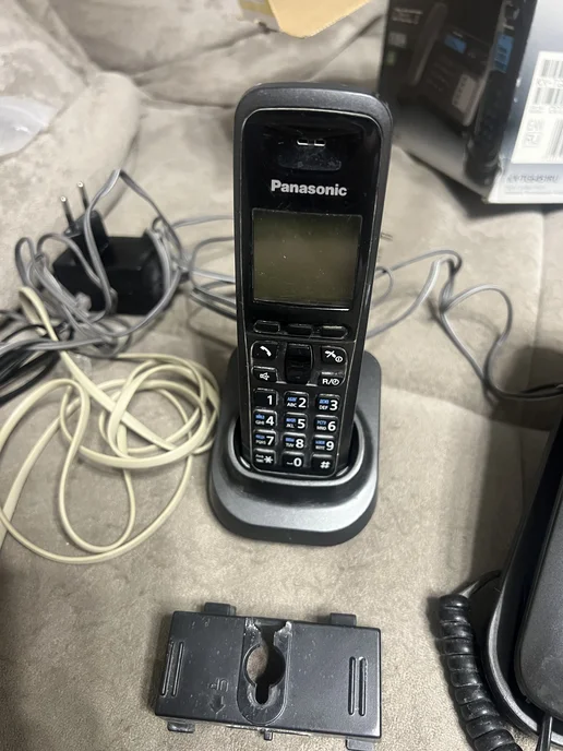 Стационарный телефон Panasonic KX с дополнительной беспровод…, серый, фото 2