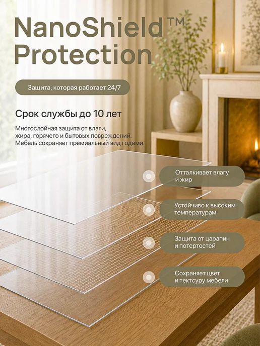 FlexGlass Жидкое гибкое стекло 60х160 см 2 мм, 90x90 см, фото 6
