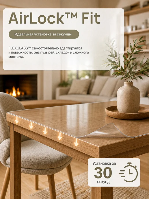 FlexGlass Жидкое гибкое стекло 60х160 см 2 мм, 90x90 см, фото 8