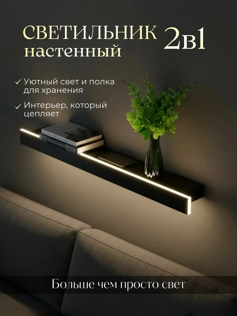 Настенный светильник полка бра