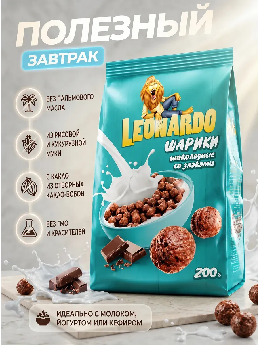 Готовый завтрак "Шоколадные шарики",200гр