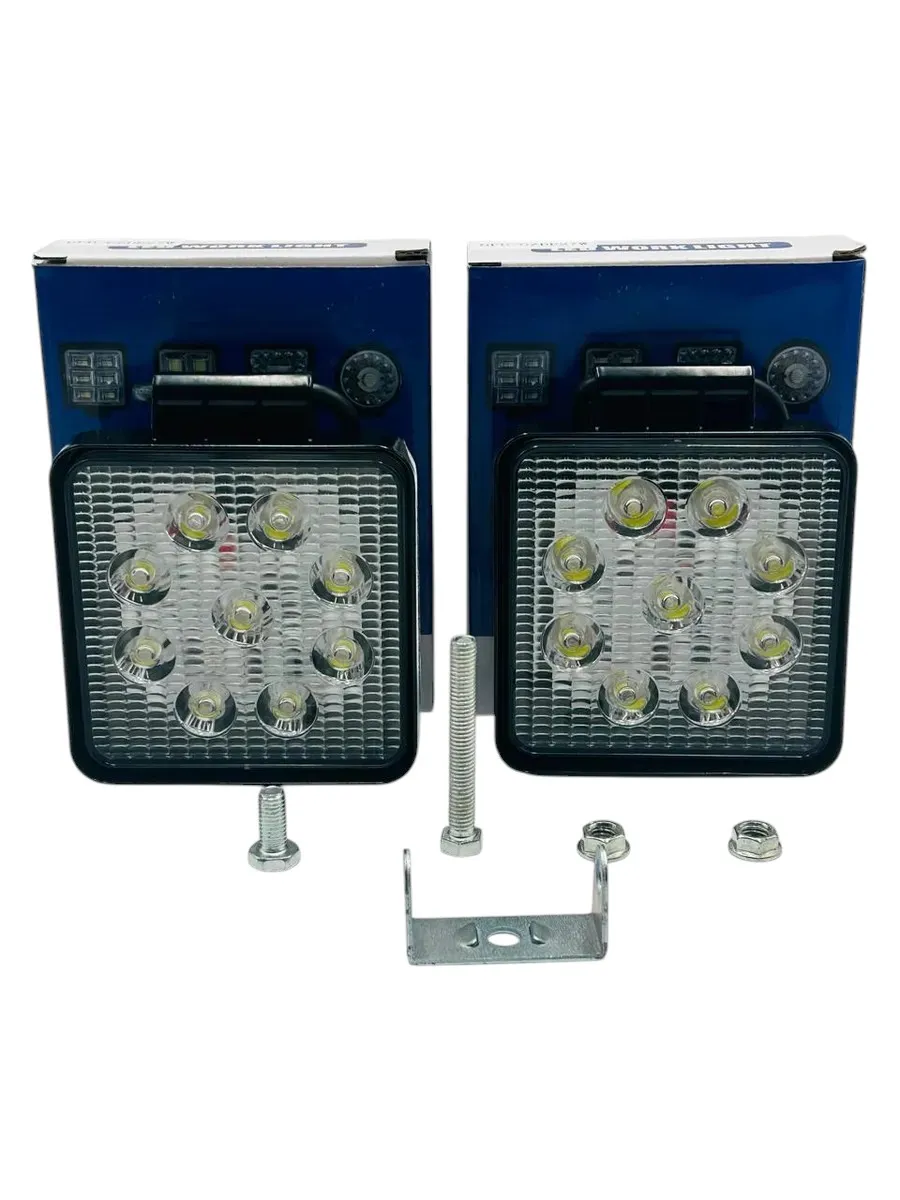 Фара светодиодная 9 LED 10-30V 27W 100х100мм противотуманная