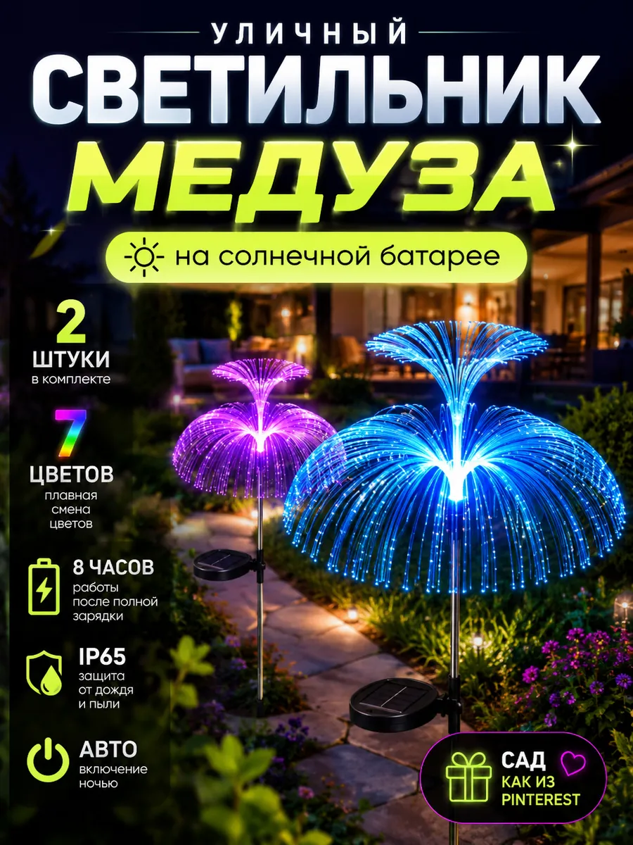Фонарики садовые на солнечной батарее