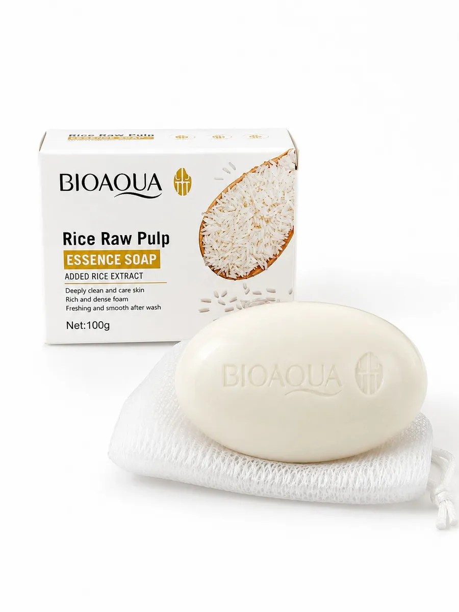 Мыло для лица и тела BIOAQUA Rice Raw Pulp Essence Soap