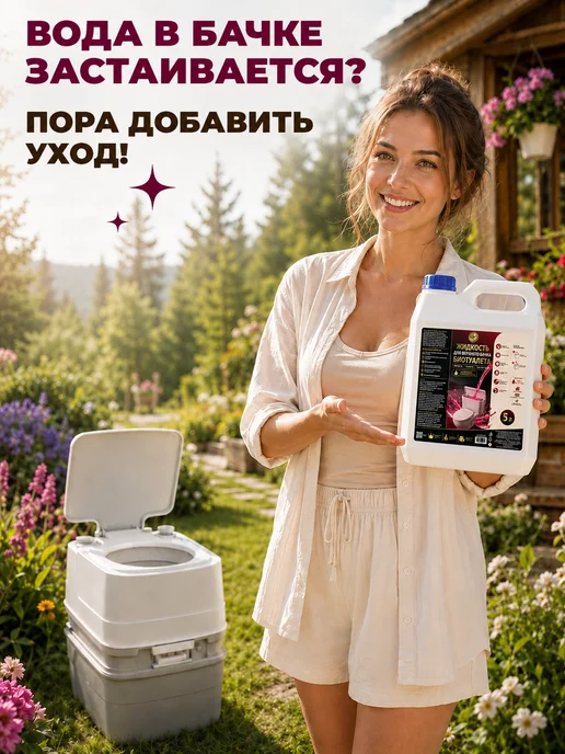 GT Жидкость для верхнего бачка биотуалета 5 л, 5 л, фото 2