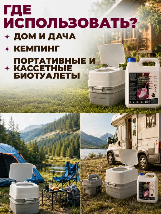 GT Жидкость для верхнего бачка биотуалета 5 л, 5 л, фото 6