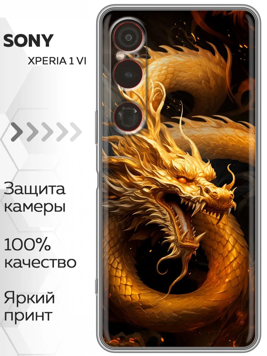 Чехол на Sony Xperia 1 VI дракон японский