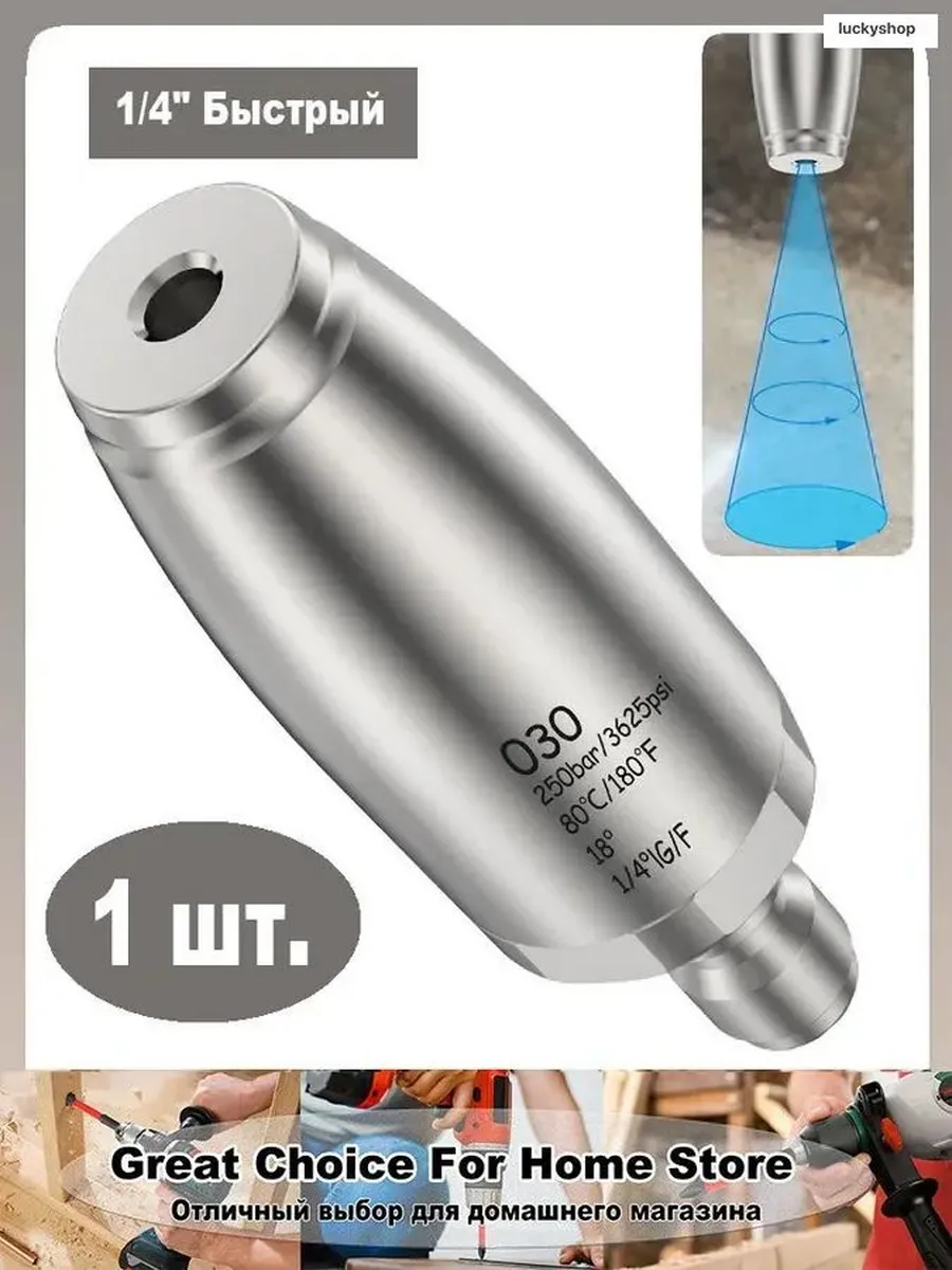Форсунка Turbo для мойки высокого давления, 1/4"