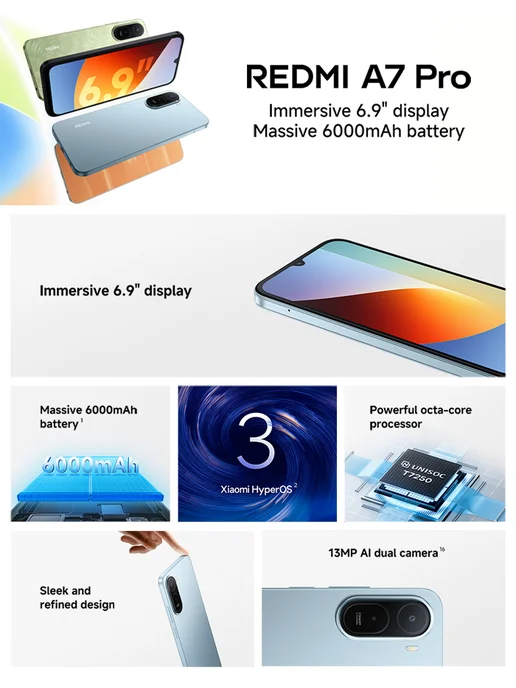 Смартфон Xiaomi Redmi A7 Pro 4/128 ГБ, оранжевый, фото 2