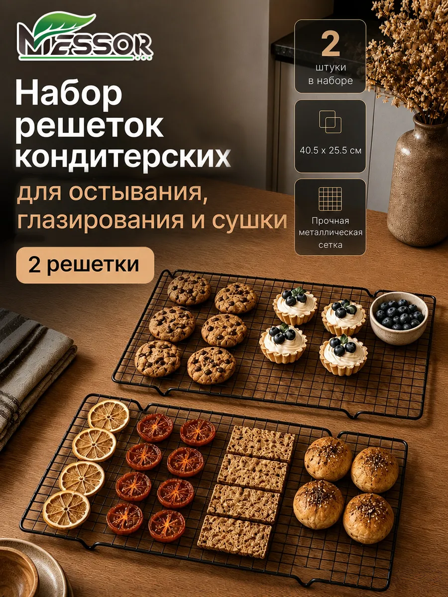 Решетка кондитерская для остывания выпечки 2 шт