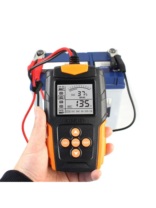 Тестер автомобильного аккумулятора 12V 24V, безопасный, для, вариант, фото 7