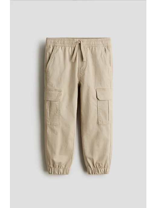 H&M Брюки карго, бежевый