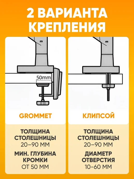 Кронштейн для монитора 17-30 дюймов NB-F80, вариант, фото 4