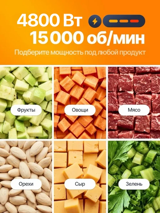Погружной блендер кухонный 4 в 1, черный, фото 5