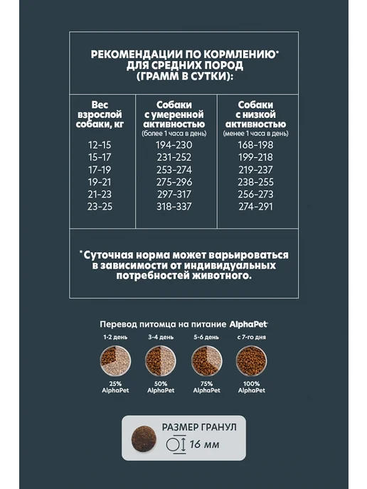 Сухой корм AlphaPet Сердце для собак, говядина, 2 кг, фото 3