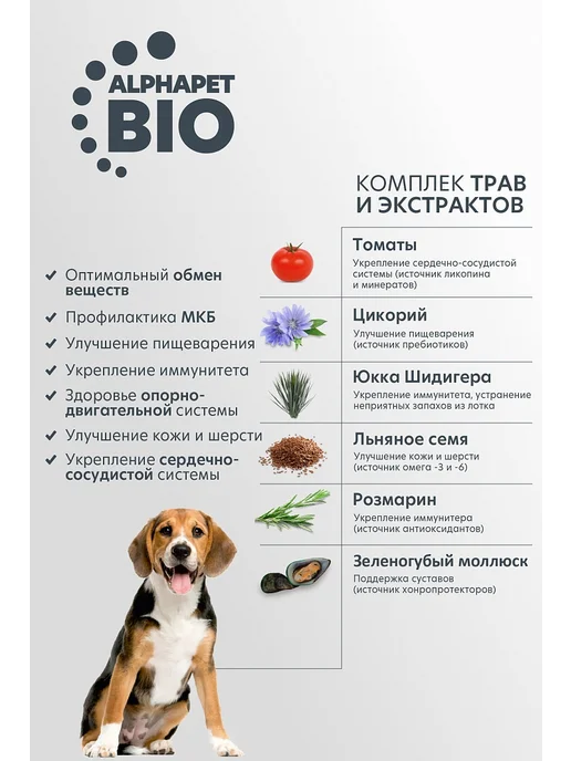 Сухой корм AlphaPet для собак, говядина, 7 кг, фото 8