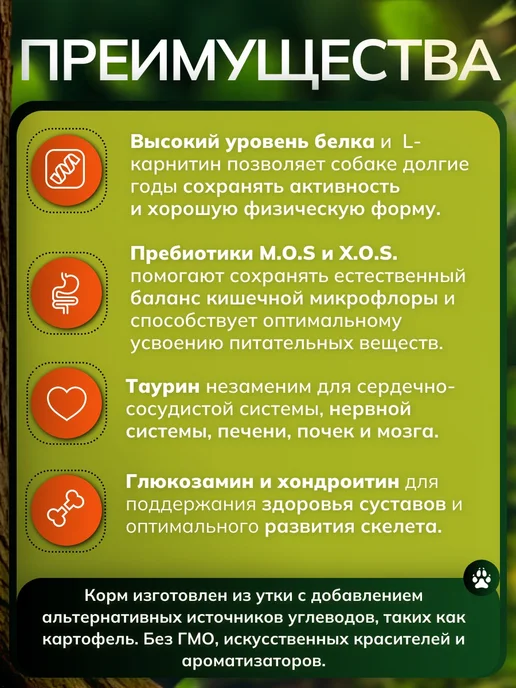 Сухой корм MONGE для собак, утка, 2,5 кг, фото 3