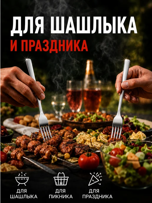 Royal Party Столовые вилки пластиковые, набор из 18 шт, 18 шт, фото 7
