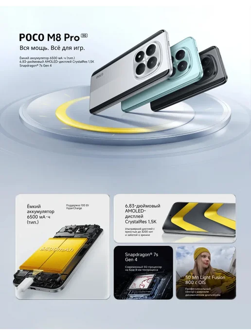 Смартфон Xiaomi M8 Pro 7/256 ГБ, серебристый, фото 3