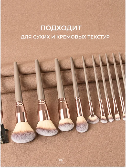 WISCORE Кисти для макияжа набор, желтый, фото 7