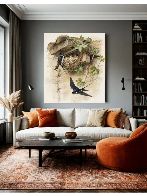 000 Art Hobby Home Картина по номерам 40х50 Ласточкино гнездо, 40x50, фото 3