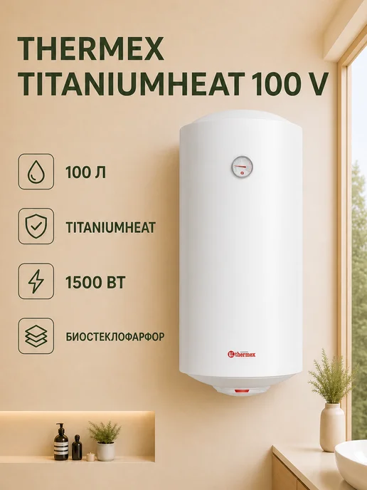 THERMEX Водонагреватель Champion TitaniumHeat 100 V, белый, фото 2