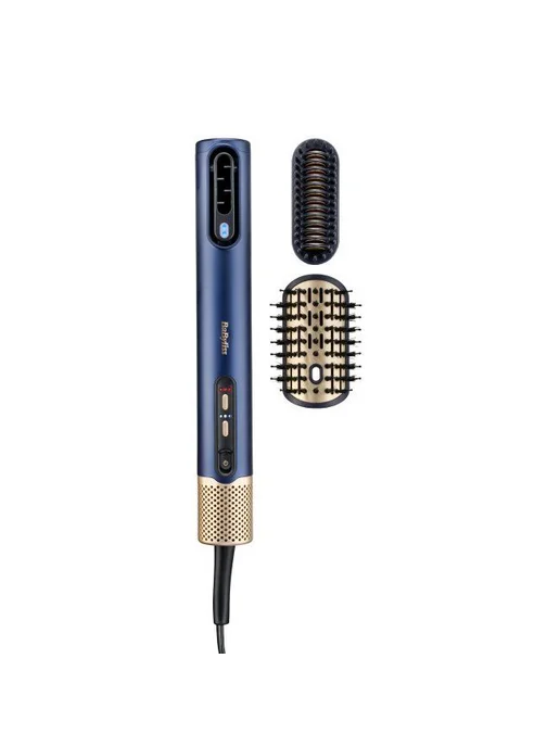 babyliss Фен щетка для волос проффесиональный стайлер с насадками, синий, фото 8