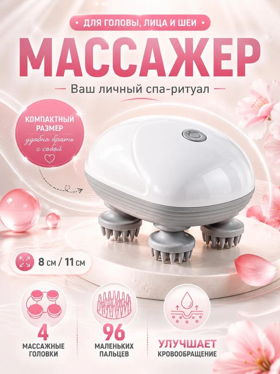 Массажер для головы лица и шеи электрический