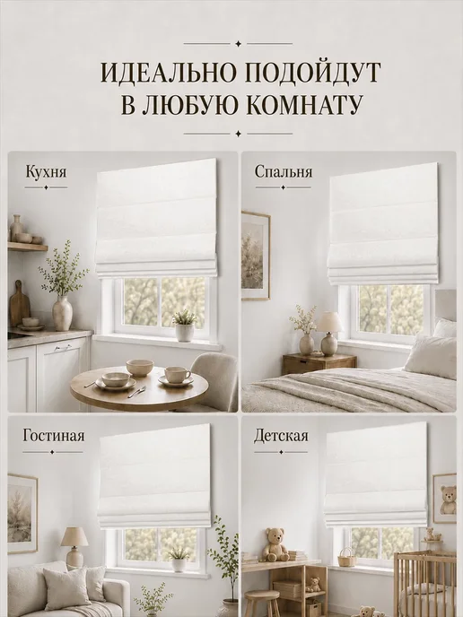 Pasionaria Римская штора блэкаут 140х175 канвас, 100x160, фото 8