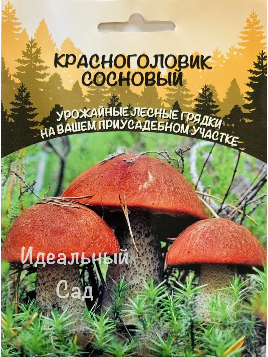 Гриб Красноголовик Сосновый, 1 пакет (мицелий 30мл)